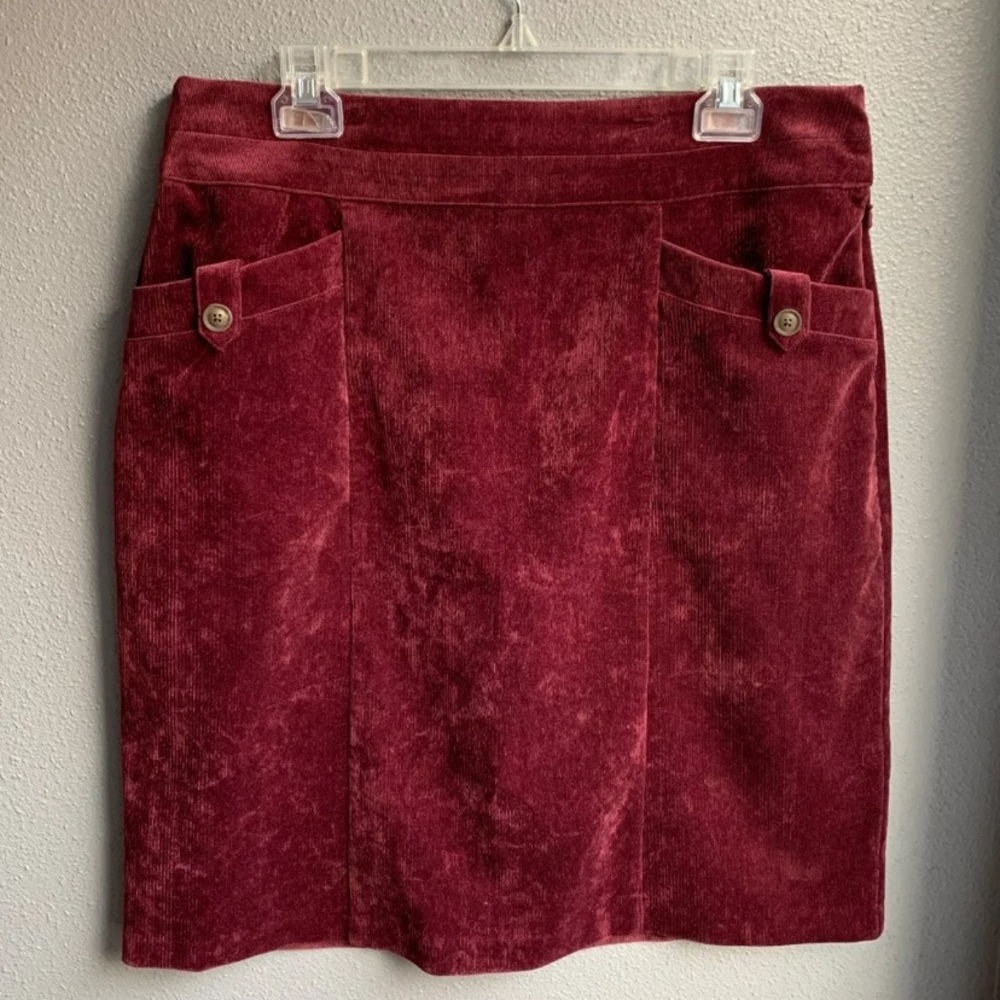 Purple Corduroy Christopher & Banks Skirt